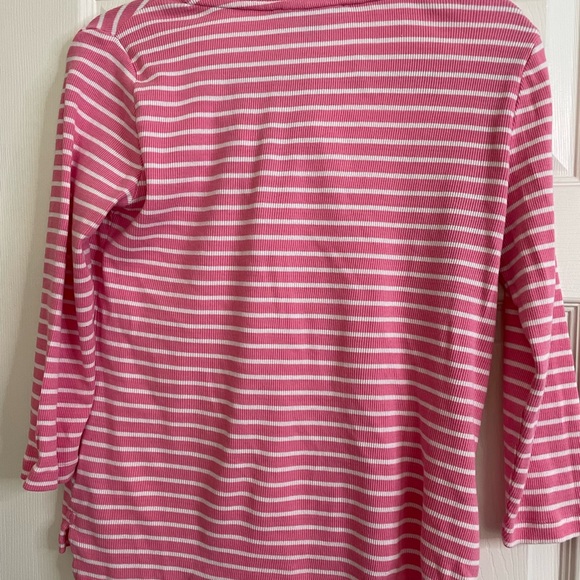 Tommy Hilfiger Womens Pink & White top with drawstring - Picture 4 of 4
